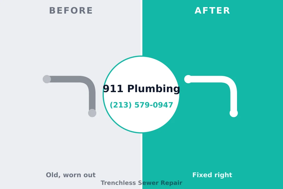 Before and after: plumbing repair Woodlyn, PA